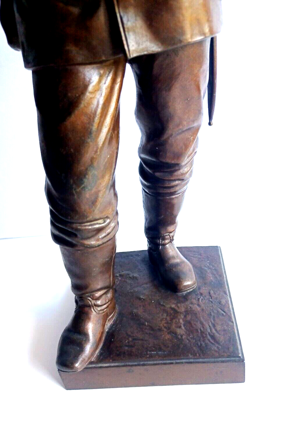 Antique Early 20th Century WWI German Soldier Bronze Sculpture Statue Signed image 3