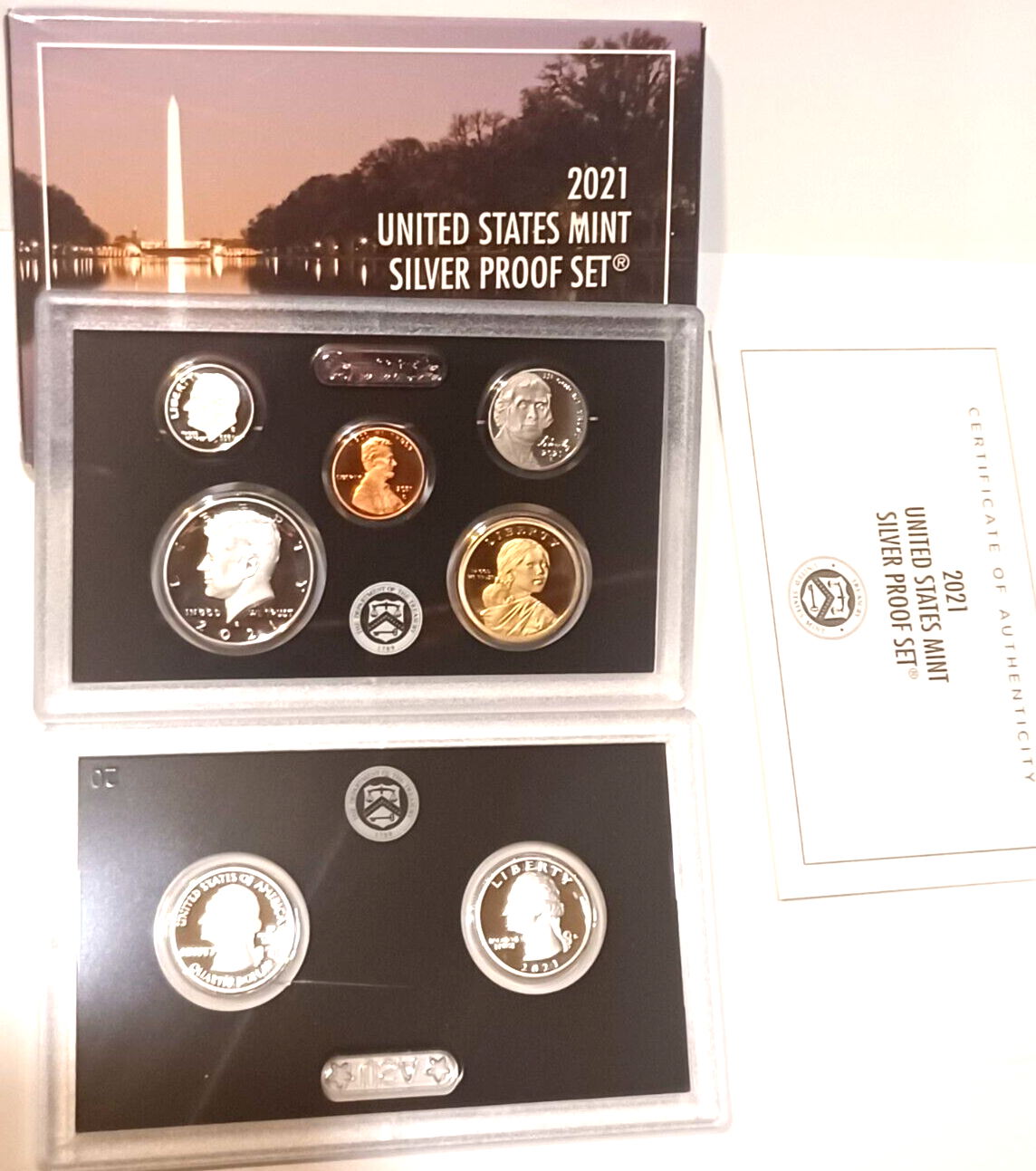 2021 United States Mint Silver Proof Set 7 Coin Set w/ COA image 1