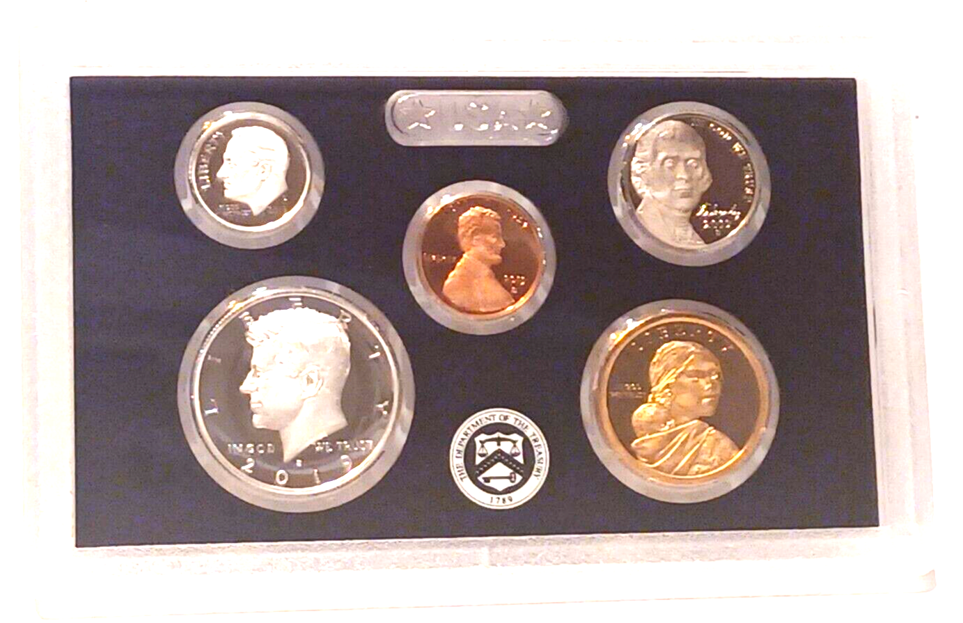 2019 S US Mint Silver Proof Set - 11 Coins COA Original Box image 2