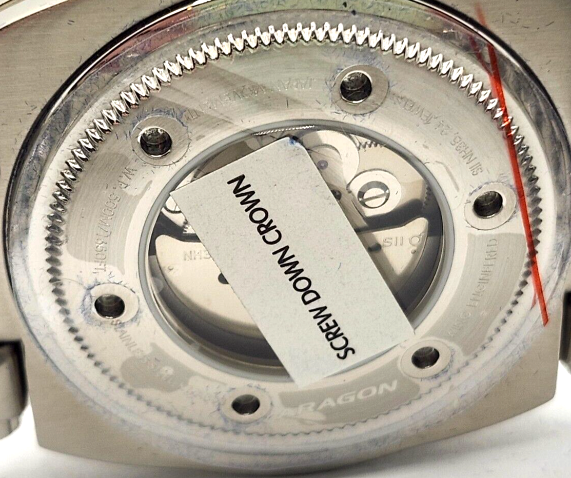 NEW Aragon Millipede Automatic A093 Mens Watch White Dial and Black Bezel in Box image 10