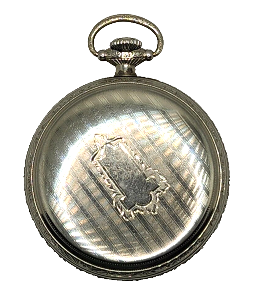 Antique 1923 Illinois Watch Co. Bunn 19j White Gold Filled Pocket Watch 16s image 5