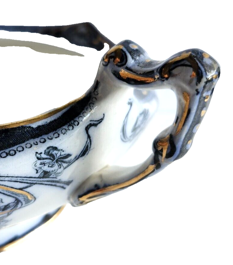 Antique Royal Staffordshire Iris Flow Blue Covered Round Vegetable Serving Bowl image 10