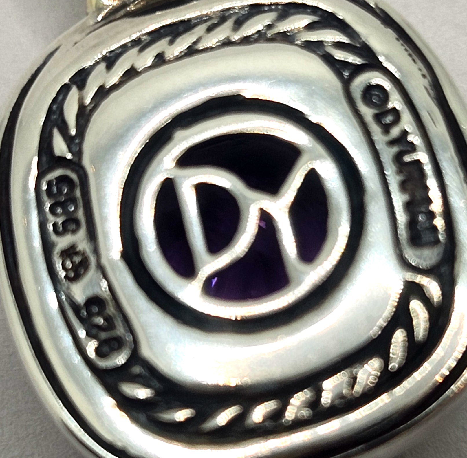 Vintage David Yurman Amethyst Albion Sterling & 14K Enhancer image 7