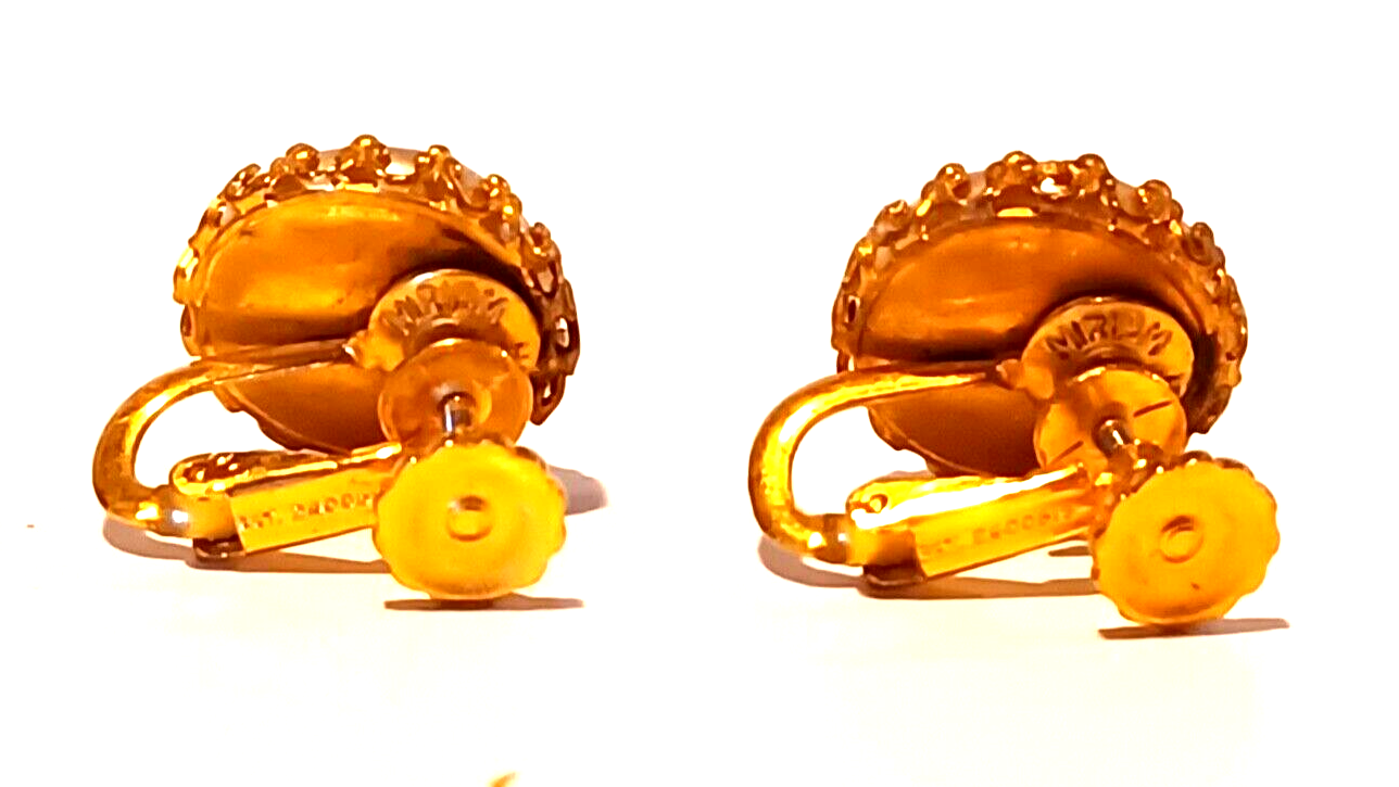 RARE Vintage Miriam Haskell 4pc Pearl & Goldtone Set Signed image 9