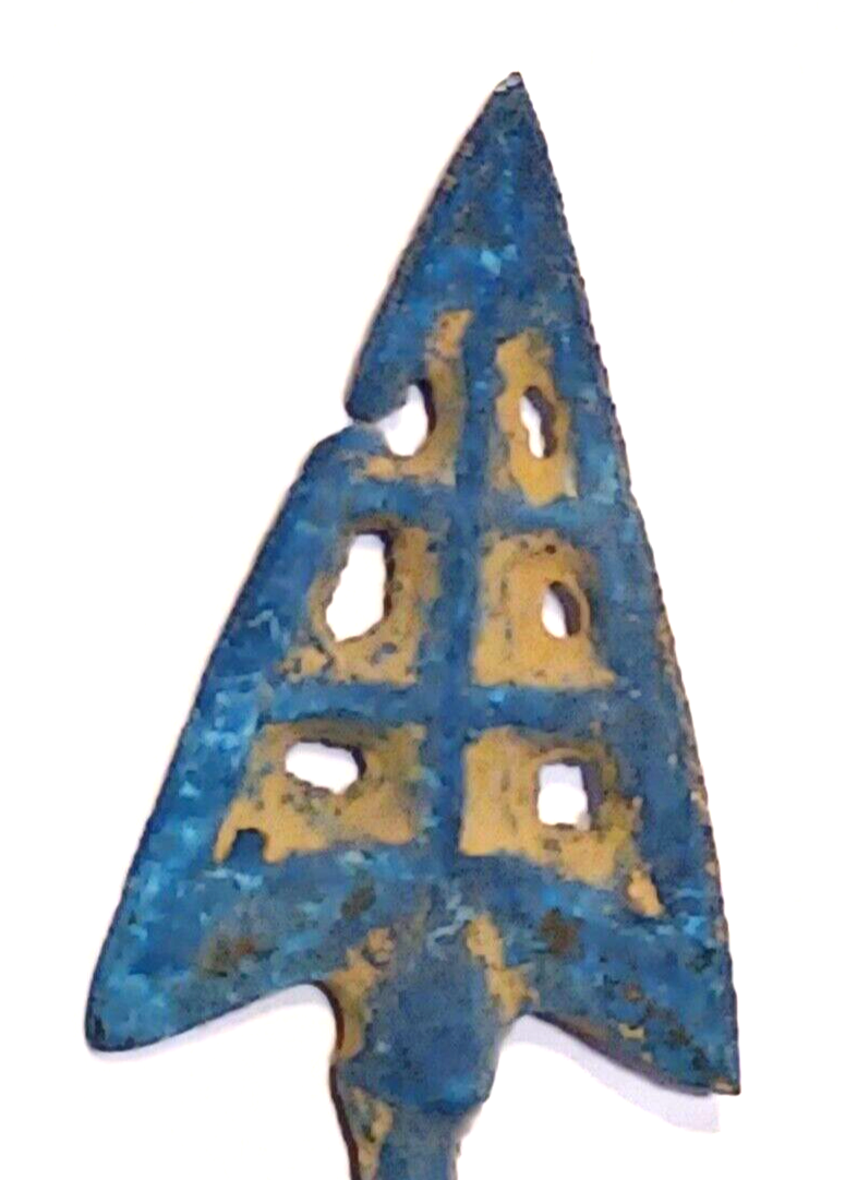 Ancient Mycenaean Bronze Age Greek Longshot Pierced Arrowhead War Relic image 5