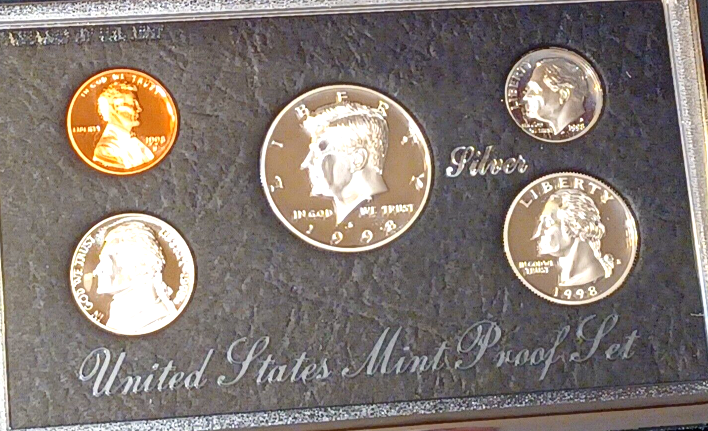 1998 U.S. Mint PREMIER SILVER PROOF Set Original Mint Packaging & COA image 3