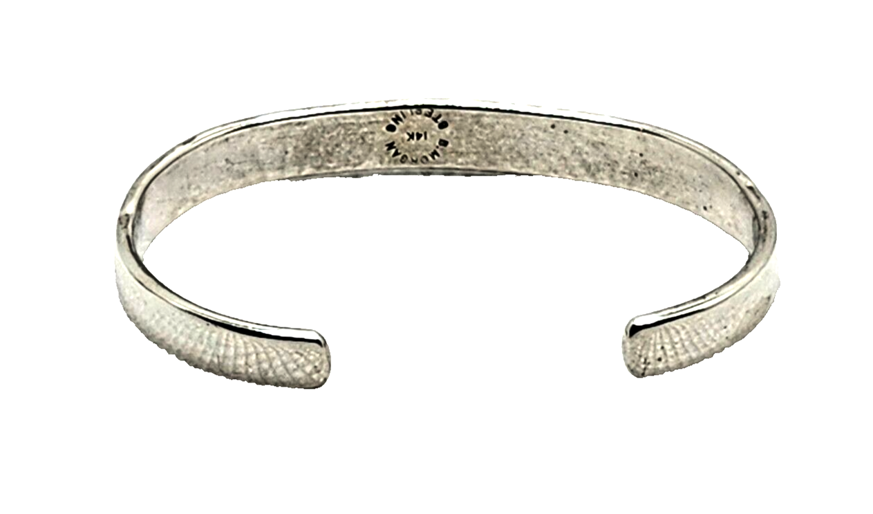 Vintage Native American Navajo B Morgan Sterling Silver & 14k Gold Cuff Bracelet image 6