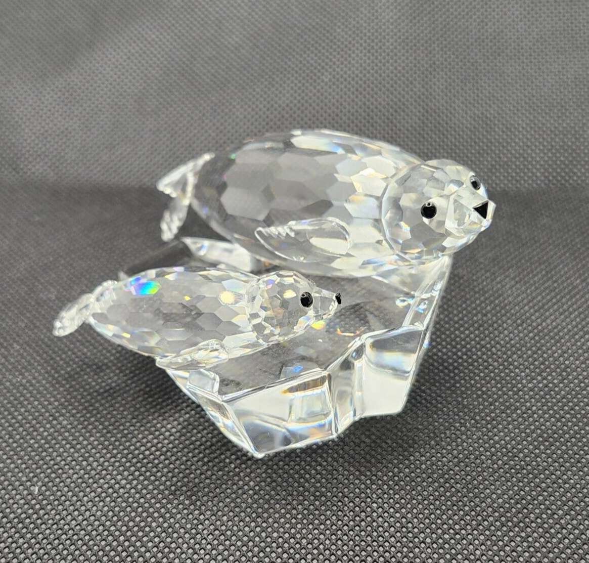 Swarovski Crystal SCS 1991 Annual Edition "The Seals" Figurine in Box w/ COA image 1