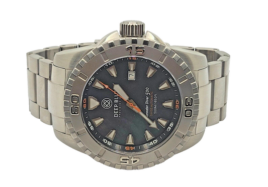 Deep Blue Swiss Automatic Bluewater Diver 500 Abalone Dial image 0